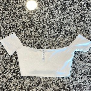 Lucy in the Sky Sparkly White Top